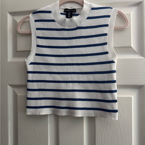 Sincerely Jules Navy and White Striped Tank Top - Picture 1 of 3